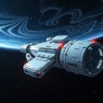 NASA űrhajó a Föld körül keringő bolygó felett