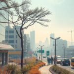 Hőhullámok hatásai a városi környezetben, forró, párás időjárásban.