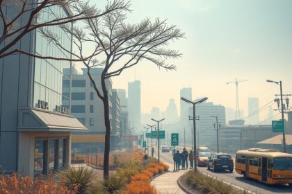 Hőhullámok hatásai a városi környezetben, forró, párás időjárásban.