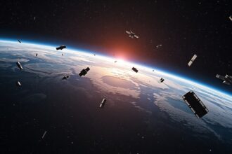 Passzív mesterséges égitestek űrszeméttel a Föld körül.