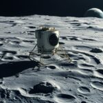 A Peregrine holdi küldetés űrszondája a Hold felszínén.