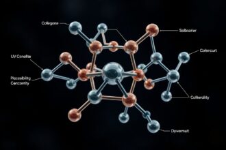 Molekuláris struktúra pszeudo-ekvatoriális kötésekkel