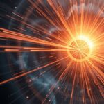 Csillagászati pulzár sugárzása a kozmoszban