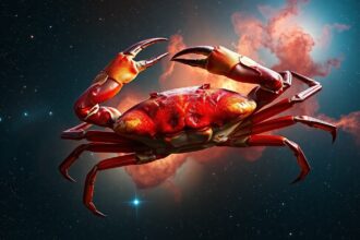 Rák-köd és szupernóva-maradvány grafikus ábrázolása