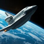 Space Shuttle az űrben, Föld hátterével