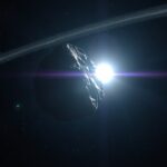 Icarus kisbolygó a Nap fényében az űrben.