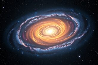 Galaxis illusztráció az asztrofizikai kutatás számára.