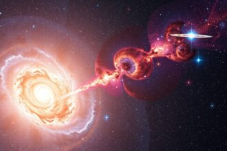Színes galaxisok táguló világegyetem koncepciója
