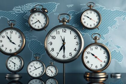 Világidő és időzónák óra térképpel