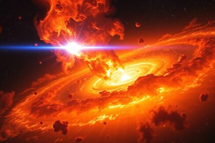 UV Ceti típusú csillag kitörése a kozmoszban