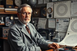 James Alfred Van Allen az űrtudomány úttörője laboratóriumában