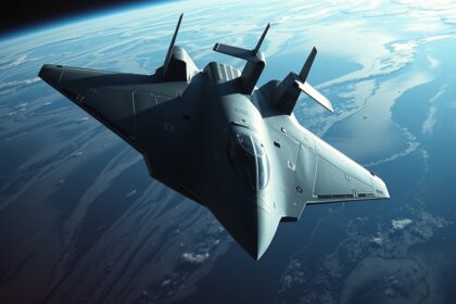 X-37 űrrepülőgép ISS folytatás közben a Föld felett