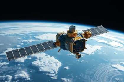 Interkozmosz-6 műhold az űrben, a Föld fölött