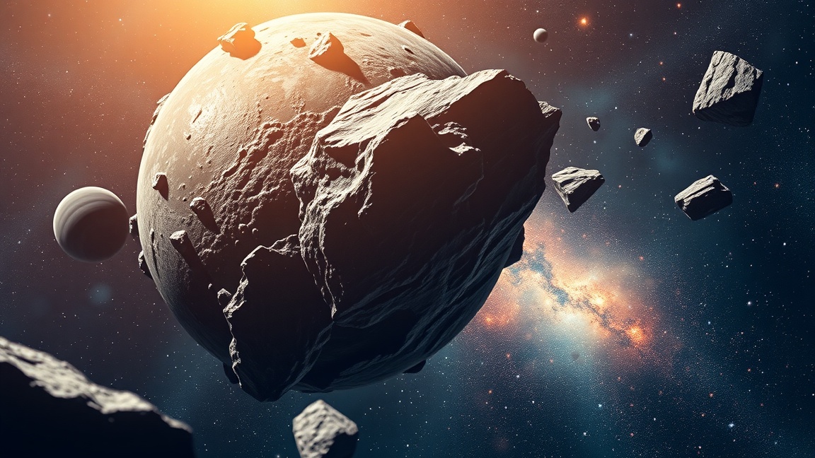 Interplanetáris anyag és aszteroida törmelék az űrben.