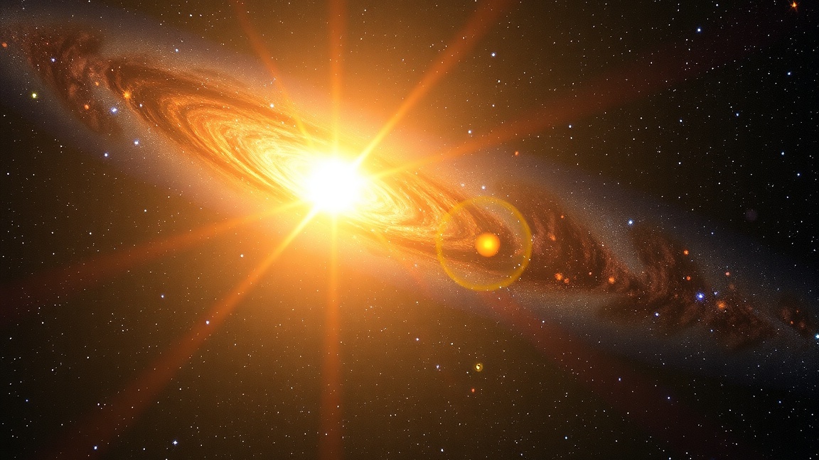 Fényes galaxis, csillagok és égi objektumok az univerzumban