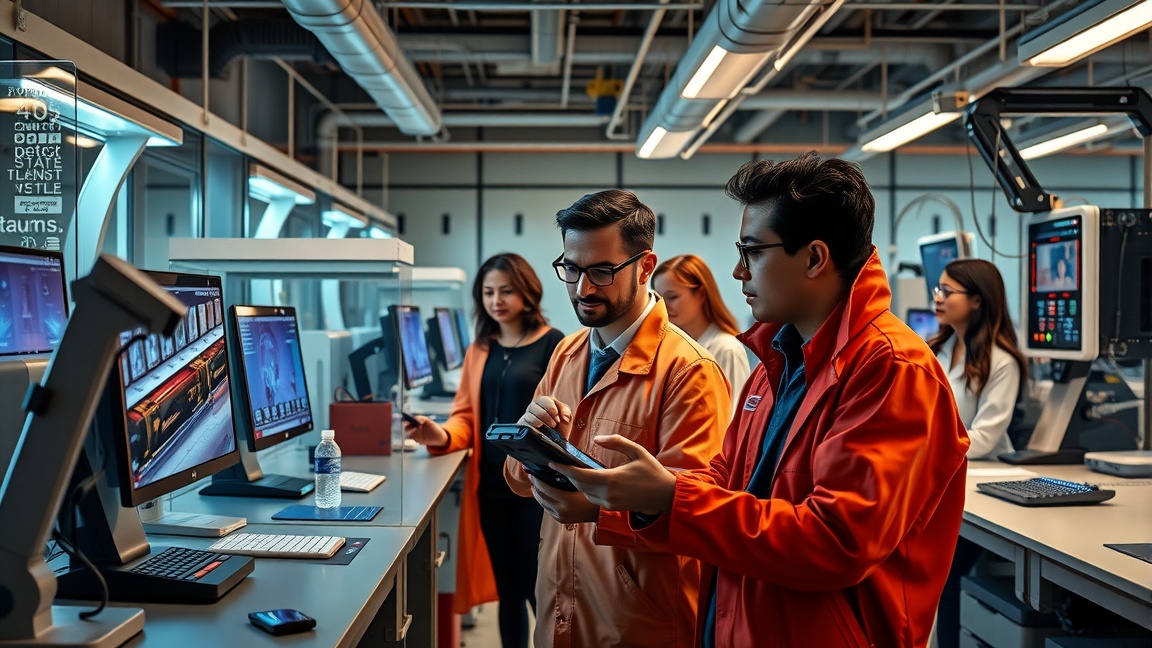 MSETI program kutatócsoport modern laboratóriumban, tudományos munka közben.