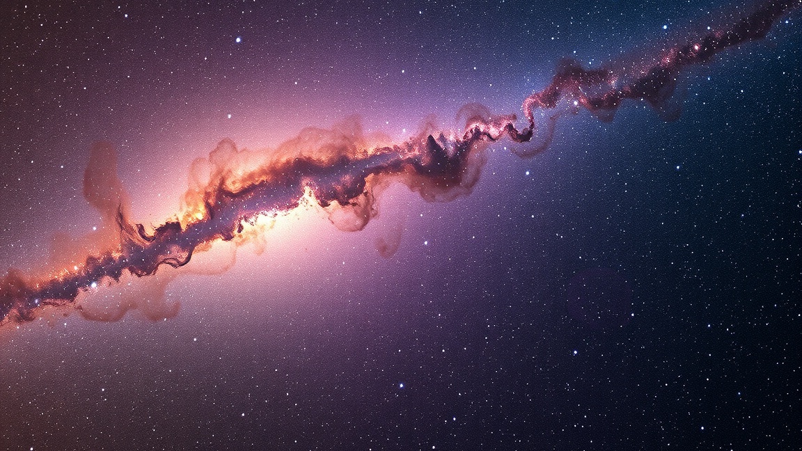 Csillagászati jelenség a világűrben, színes galaxis háttérrel.