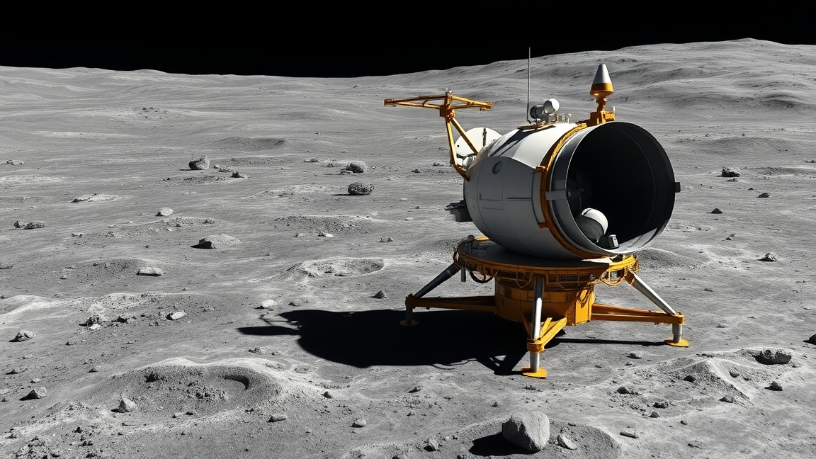 A Surveyor űrszonda a Hold felszínén, űrkutatás és felfedezés céljára.
